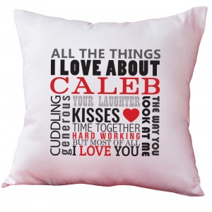 Monogramonline Inc. Personalized All the Things I Love About Decorative Cushion Cover MOOL1035